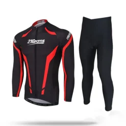 Men's Cycling Jersey with Tights Long Sleeve Mountain Bike MTB Road Bike Cycling Winter White Blue Sky Blue Bike Clothing Suit 3D Pad Breathable Quick Dry Back Pocket Polyester Spandex Sports