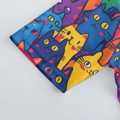 Men's Cycling Jersey with Shorts Cat Short Sleeve Bike Clothing Suit with 3 Rear Pockets Mountain Bike MTB Road Bike Cycling Front Zipper Sweat wicking Comfortable Breathable Sports Black Navy Blue