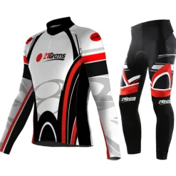 Men's Cycling Jersey with Tights Long Sleeve Mountain Bike MTB Road Bike Cycling Blue Sky Blue Green Graphic Bike Clothing Suit UV Resistant Breathable Quick Dry Anatomic Design Back Pocket Spandex