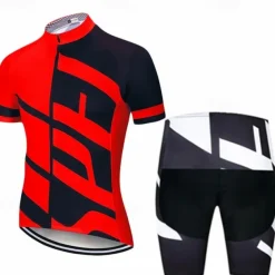 Men's Cycling Jersey with Shorts Short Sleeve Mountain Bike MTB Road Bike Cycling White Gray Bike Clothing Suit 3D Pad Breathable Quick Dry Back Pocket Polyester Spandex Sports Letter & Number