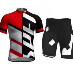 Men's Cycling Jersey with Shorts Short Sleeve Mountain Bike MTB Road Bike Cycling White Gray Bike Clothing Suit 3D Pad Breathable Quick Dry Back Pocket Polyester Spandex Sports Letter & Number