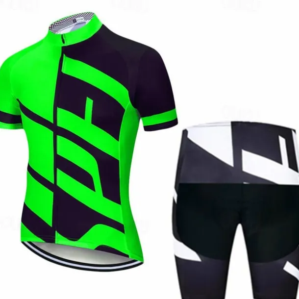 Men's Cycling Jersey with Shorts Short Sleeve Mountain Bike MTB Road Bike Cycling White Gray Bike Clothing Suit 3D Pad Breathable Quick Dry Back Pocket Polyester Spandex Sports Letter & Number