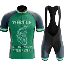 Men's Cycling Jersey with Bib Shorts Short Sleeve Mountain Bike MTB Road Bike Cycling Green Green Bike Clothing Suit 3D Pad Breathable Quick Dry Back Pocket Polyester Spandex Sports Letter & Number