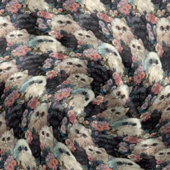 Men's Cycling Jersey with Shorts Cat Floral Botanical Short Sleeve Bike Clothing Suit with 3 Rear Pockets Mountain Bike MTB Road Bike Cycling Front Zipper Sweat wicking Comfortable Breathable Sports