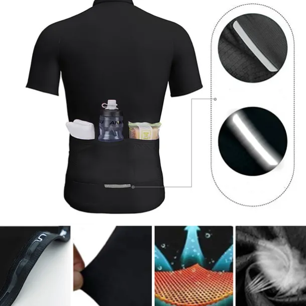 Men's Cycling Jersey with Bib Shorts Short Sleeve Mountain Bike MTB Road Bike Cycling Red Blue Orange Bike Clothing Suit 3D Pad Breathable Quick Dry Back Pocket Polyester Spandex Sports Letter