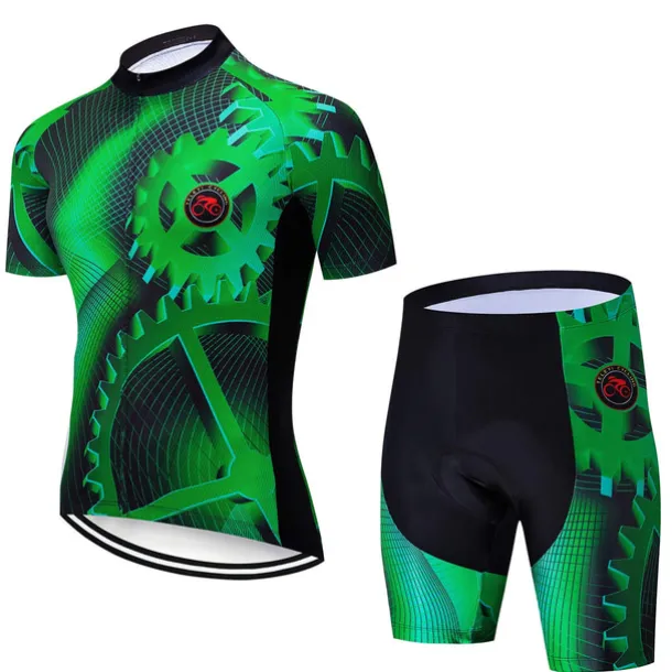Men's Cycling Jersey with Shorts Short Sleeve Mountain Bike MTB Road Bike Cycling Black Red Royal Blue Gear Bike Clothing Suit 3D Pad Breathable Quick Dry Reflective Strips Back Pocket Polyester