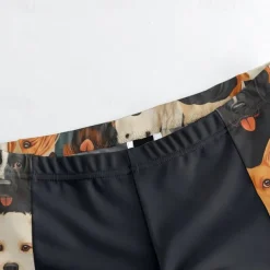 Men's Cycling Jersey with Shorts Dog Short Sleeve Bike Clothing Suit with 3 Rear Pockets Mountain Bike MTB Road Bike Cycling Front Zipper Sweat wicking Comfortable Breathable Sports Black Yellow Dark