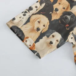 Men's Cycling Jersey with Shorts Dog Short Sleeve Bike Clothing Suit with 3 Rear Pockets Mountain Bike MTB Road Bike Cycling Front Zipper Sweat wicking Comfortable Breathable Sports Black Yellow Dark