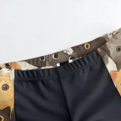 Men's Cycling Jersey with Shorts Cat Short Sleeve Bike Clothing Suit with 3 Rear Pockets Mountain Bike MTB Road Bike Cycling Front Zipper Sweat wicking Comfortable Breathable Sports Black Yellow Dark