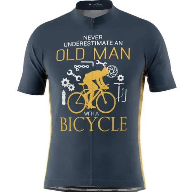 Men's Cycling Jersey with Bib Shorts Short Sleeve Mountain Bike MTB Road Bike Cycling Dark Navy Blue Gear Bike Clothing Suit 3D Pad Breathable Quick Dry Back Pocket Polyester Spandex Sports Letter