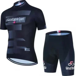 Men's Cycling Jersey with Shorts Short Sleeve Mountain Bike MTB Road Bike Cycling Black Pink Blue Bike Clothing Suit 3D Pad Breathable Quick Dry Back Pocket Polyester Spandex Sports Letter & Number
