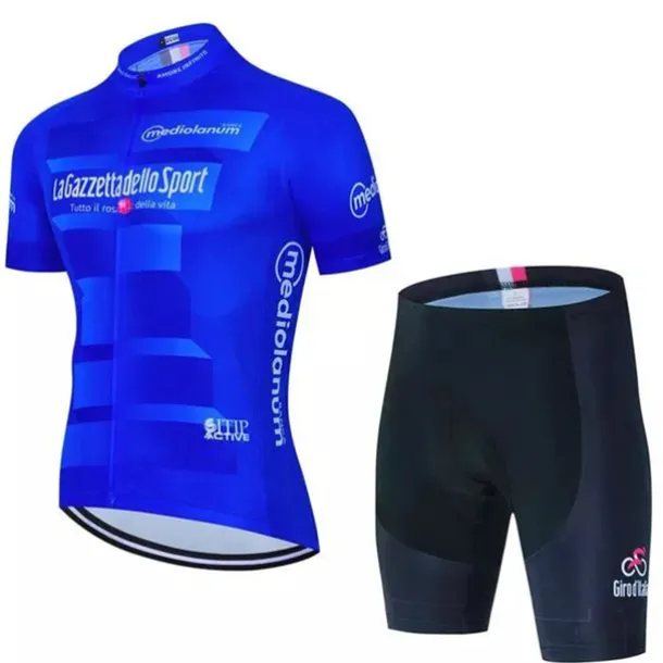 Men's Cycling Jersey with Shorts Short Sleeve Mountain Bike MTB Road Bike Cycling Black Pink Blue Bike Clothing Suit 3D Pad Breathable Quick Dry Back Pocket Polyester Spandex Sports Letter & Number