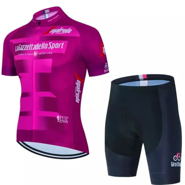 Men's Cycling Jersey with Shorts Short Sleeve Mountain Bike MTB Road Bike Cycling Black Pink Blue Bike Clothing Suit 3D Pad Breathable Quick Dry Back Pocket Polyester Spandex Sports Letter & Number