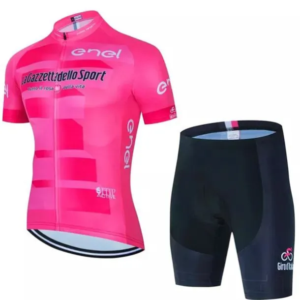 Men's Cycling Jersey with Shorts Short Sleeve Mountain Bike MTB Road Bike Cycling Black Pink Blue Bike Clothing Suit 3D Pad Breathable Quick Dry Back Pocket Polyester Spandex Sports Letter & Number