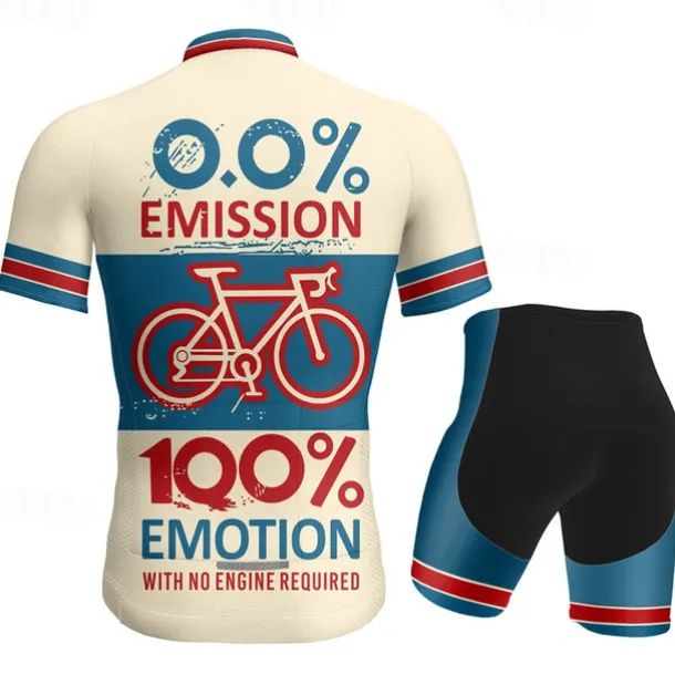 Men's Cycling Jersey with Shorts Short Sleeve Mountain Bike MTB Road Bike Cycling Black Wine khaki Graphic Bike Clothing Suit 3D Pad Breathable Quick Dry Back Pocket Polyester Spandex Sports Graphic