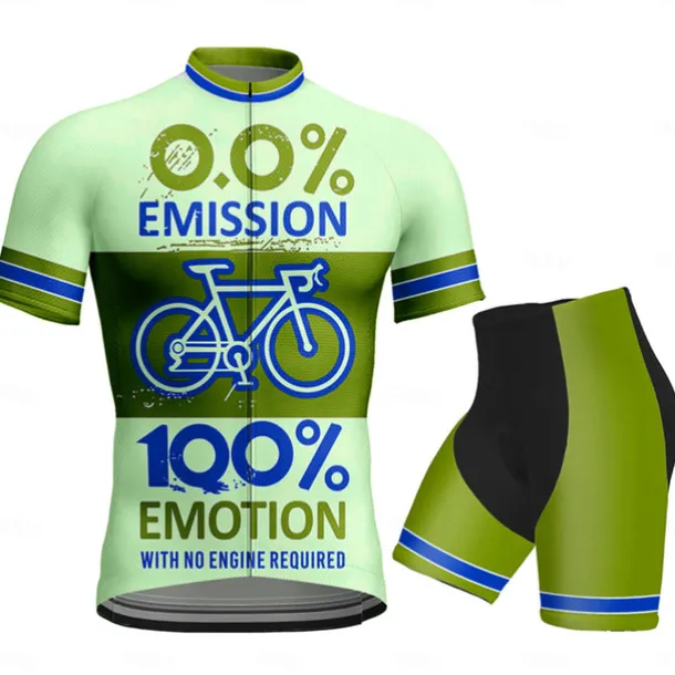 Men's Cycling Jersey with Shorts Short Sleeve Mountain Bike MTB Road Bike Cycling Black Wine khaki Graphic Bike Clothing Suit 3D Pad Breathable Quick Dry Back Pocket Polyester Spandex Sports Graphic