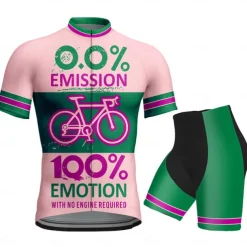 Men's Cycling Jersey with Shorts Short Sleeve Mountain Bike MTB Road Bike Cycling Black Wine khaki Graphic Bike Clothing Suit 3D Pad Breathable Quick Dry Back Pocket Polyester Spandex Sports Graphic