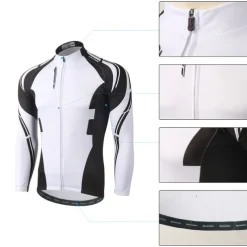 Men's Cycling Jersey with Bib Tights Long Sleeve Mountain Bike MTB Road Bike Cycling Winter Black Yellow Red Bike Pants / Trousers Jersey Bib Tights Thermal Warm Fleece Lining Windproof 3D Pad