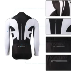 Men's Cycling Jersey with Bib Tights Long Sleeve Mountain Bike MTB Road Bike Cycling Winter Black Yellow Red Bike Pants / Trousers Jersey Bib Tights Thermal Warm Fleece Lining Windproof 3D Pad