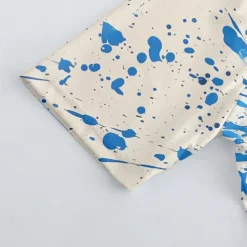 Men's Cycling Jersey with Shorts Graffiti Short Sleeve Bike Clothing Suit with 3 Rear Pockets Mountain Bike MTB Road Bike Cycling Front Zipper Sweat wicking Comfortable Breathable Sports Yellow Blue