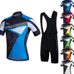 Men's Cycling Jersey with Bib Shorts Short Sleeve Mountain Bike MTB Road Bike Cycling Fall White Yellow Red Fashion Plus Size Bike Clothing Suit 3D Pad Breathable Quick Dry Back Pocket Sweat wicking