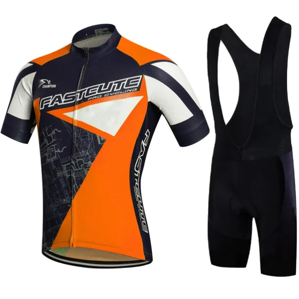 Men's Cycling Jersey with Bib Shorts Short Sleeve Mountain Bike MTB Road Bike Cycling Fall White Yellow Red Fashion Plus Size Bike Clothing Suit 3D Pad Breathable Quick Dry Back Pocket Sweat wicking