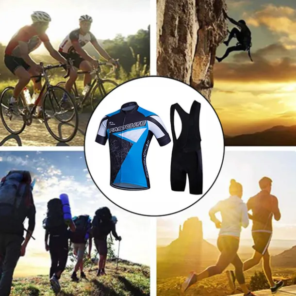 Men's Cycling Jersey with Bib Shorts Short Sleeve Mountain Bike MTB Road Bike Cycling Fall White Yellow Red Fashion Plus Size Bike Clothing Suit 3D Pad Breathable Quick Dry Back Pocket Sweat wicking