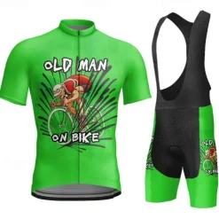 Men's Cycling Jersey with Bib Shorts Short Sleeve Mountain Bike MTB Road Bike Cycling Yellow Pink Red Graphic Bike Clothing Suit 3D Pad Breathable Quick Dry Back Pocket Polyester Spandex Sports