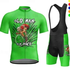 Men's Cycling Jersey with Bib Shorts Short Sleeve Mountain Bike MTB Road Bike Cycling Yellow Pink Red Graphic Bike Clothing Suit 3D Pad Breathable Quick Dry Back Pocket Polyester Spandex Sports