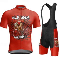 Men's Cycling Jersey with Bib Shorts Short Sleeve Mountain Bike MTB Road Bike Cycling Yellow Pink Red Graphic Bike Clothing Suit 3D Pad Breathable Quick Dry Back Pocket Polyester Spandex Sports