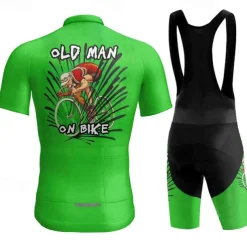 Men's Cycling Jersey with Bib Shorts Short Sleeve Mountain Bike MTB Road Bike Cycling Yellow Pink Red Graphic Bike Clothing Suit 3D Pad Breathable Quick Dry Back Pocket Polyester Spandex Sports