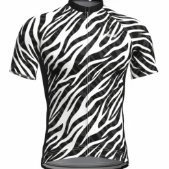 Men's Cycling Jersey Zebra Short Sleeve Bike Jersey Top with 3 Rear Pockets Mountain Bike MTB Road Bike Cycling Quick Dry Reflective Strips Back Pocket Moisture Wicking Sports Red Black White