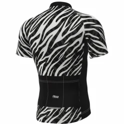 Men's Cycling Jersey Zebra Short Sleeve Bike Jersey Top with 3 Rear Pockets Mountain Bike MTB Road Bike Cycling Quick Dry Reflective Strips Back Pocket Moisture Wicking Sports Red Black White