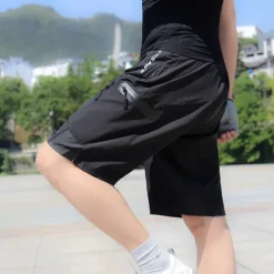 Men's Cycling MTB Shorts Bike Shorts Bike Shorts Baggy Shorts Mountain Bike MTB Road Bike Cycling Sports Breathable Quick Dry Lightweight Reflective Strips Black with red Black Clothing Apparel Bike