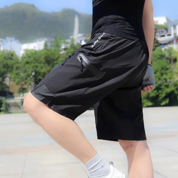 Men's Cycling MTB Shorts Bike Shorts Bike Shorts Baggy Shorts Mountain Bike MTB Road Bike Cycling Sports Breathable Quick Dry Lightweight Reflective Strips Black with red Black Clothing Apparel Bike