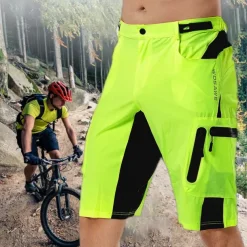 Men's Cycling MTB Shorts Bike Shorts Bike Shorts Baggy Shorts Mountain Bike MTB Road Bike Cycling Sports Breathable Quick Dry Lightweight Reflective Strips Black with red Black Clothing Apparel Bike
