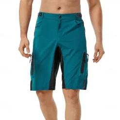 Men's Cycling MTB Shorts Bike Shorts Bike Shorts Baggy Shorts Mountain Bike MTB Road Bike Cycling Sports Breathable Quick Dry Lightweight Reflective Strips Black with red Black Clothing Apparel Bike