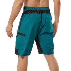 Men's Cycling MTB Shorts Bike Shorts Bike Shorts Baggy Shorts Mountain Bike MTB Road Bike Cycling Sports Breathable Quick Dry Lightweight Reflective Strips Black with red Black Clothing Apparel Bike