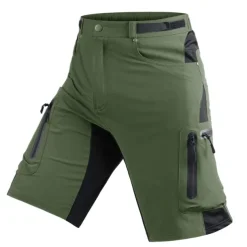 Men's Cycling MTB Shorts Bike Baggy Shorts MTB Shorts Mountain Bike MTB Road Bike Cycling Sports Patchwork 3D Pad Breathable Quick Dry Moisture Wicking Black Army Green Clothing Apparel Bike Wear