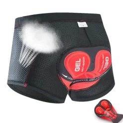 Men's Cycling Padded Shorts Cycling Underwear Cycling Shorts MTB Biking Shorts 3D Breathable Moisture Wicking Quick Dry Shockproof bike wear Cycling MTB Shorts Bike Shorts Black Red Clothing Apparel