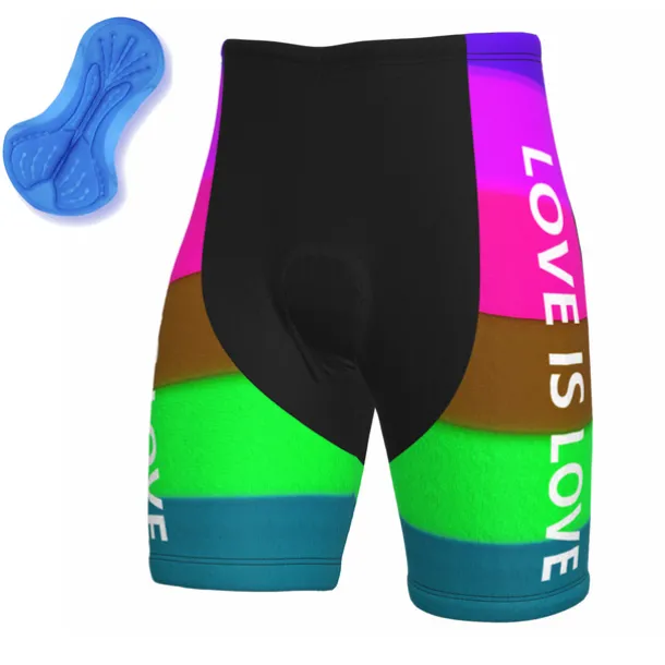 Men's Cycling Road Shorts Bike Shorts Cycling Padded Shorts Bike Padded Shorts / Chamois Mountain Bike MTB Road Bike Cycling Sports Rainbow 3D Pad Cycling Breathable Quick Dry Yellow Red Polyester