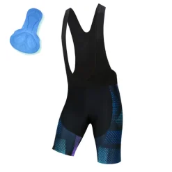 Men's Cycling Road Shorts Cycling Bib Shorts Bike Bib Shorts Mountain Bike MTB Road Bike Cycling Sports Polka Dot Plaid Checkered 3D Pad Cycling Breathable Quick Dry Black Blue Polyester Spandex