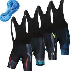 Men's Cycling Road Shorts Cycling Bib Shorts Bike Bib Shorts Mountain Bike MTB Road Bike Cycling Sports Polka Dot Plaid Checkered 3D Pad Cycling Breathable Quick Dry Black Blue Polyester Spandex