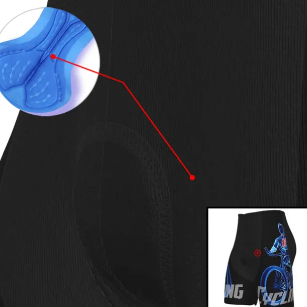 Men's Cycling Road Shorts Bike Shorts Cycling Padded Shorts Bike Shorts Padded Shorts / Chamois Mountain Bike MTB Road Bike Cycling Sports Graphic 3D Pad Cycling Breathable Quick Dry Black White