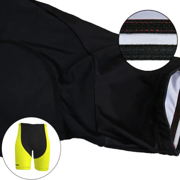 Men's Cycling Road Shorts Bike Shorts Cycling Padded Shorts Bike Shorts Pants Mountain Bike MTB Road Bike Cycling Sports Patchwork Fluorescent 3D Pad Cycling Breathable Quick Dry Yellow Red Polyester