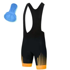 Men's Cycling Road Shorts Cycling Bib Shorts 3D Padded Shorts Bike Bib Shorts Mountain Bike MTB Road Bike Cycling Sports Stripes 3D Pad Cycling Breathable Quick Dry White Yellow Polyester Spandex