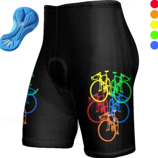 Men's Cycling Shorts Bike Padded Shorts / Chamois Bottoms Mountain Bike MTB Road Bike Cycling Sports Graphic 3D Pad Breathable Quick Dry Moisture Wicking Yellow Polyester Spandex Clothing Apparel