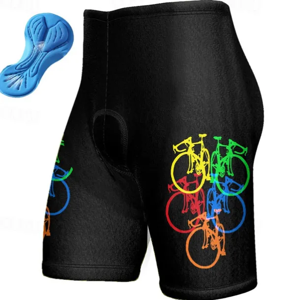Men's Cycling Shorts Bike Padded Shorts / Chamois Bottoms Mountain Bike MTB Road Bike Cycling Sports Graphic 3D Pad Breathable Quick Dry Moisture Wicking Yellow Polyester Spandex Clothing Apparel