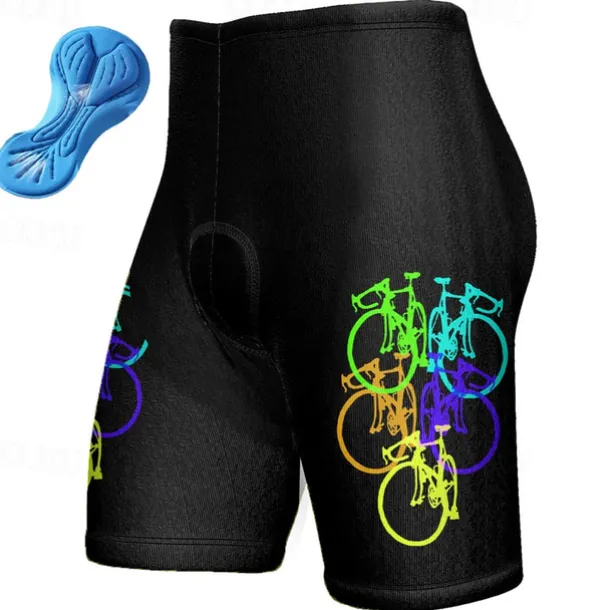 Men's Cycling Shorts Bike Padded Shorts / Chamois Bottoms Mountain Bike MTB Road Bike Cycling Sports Graphic 3D Pad Breathable Quick Dry Moisture Wicking Yellow Polyester Spandex Clothing Apparel