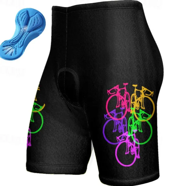 Men's Cycling Shorts Bike Padded Shorts / Chamois Bottoms Mountain Bike MTB Road Bike Cycling Sports Graphic 3D Pad Breathable Quick Dry Moisture Wicking Yellow Polyester Spandex Clothing Apparel
